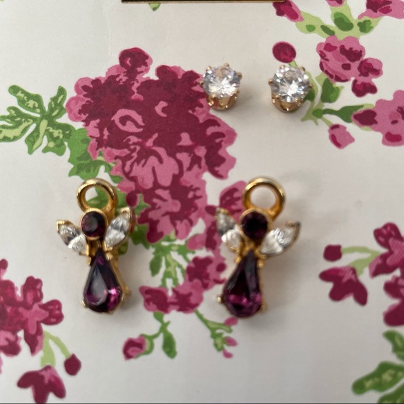Target Jewelry - Angel Earrings Rhinestones & Cubic Zirconia stud earrings. (2) pair.